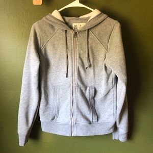 Gray zip up hoodie